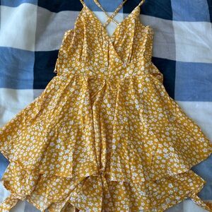 Floral Yellow Jumpsuit